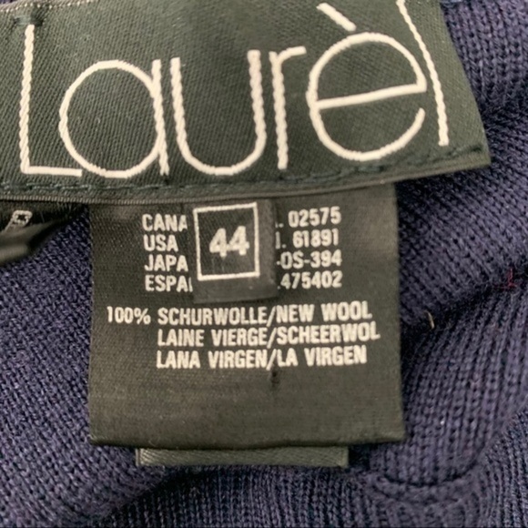 Laurel By Escada Cardigan Full Zip Sweater Blue - Picture 9 of 9